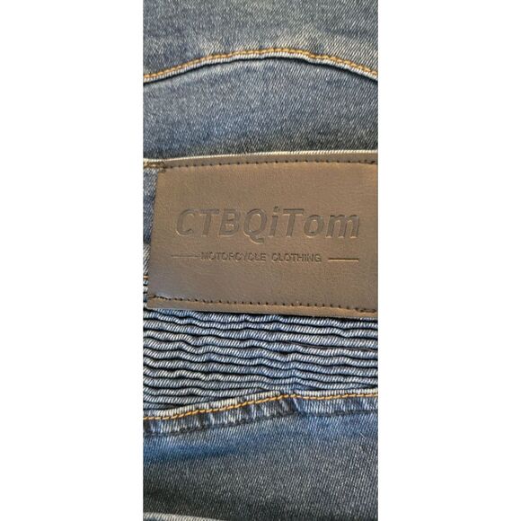 CTBQiTom Motorcycle Motocross Riding Jeans Knee and Hip Protector Pocket Sz M - Picture 7 of 10